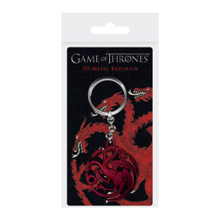 Game of Thrones 3D Metal Keychain Targeryen Sigil 6 cm - Fém kulcstartó AJÁNDÉKTÁRGY