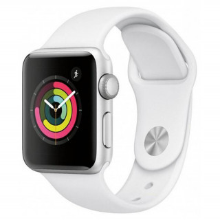 Apple Watch Series 3 GPS, 38mm ezüst fehér sportszíjjal Mobil