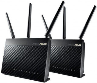 Asus RT-AC68U 2 darabos AC1900 Mbps Dual-band gigabit gaming AiMesh mesh Wi-Fi router rendszer PC