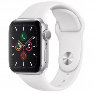 Apple Watch 5 40mm Silver alu. case White Sportband 