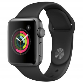Apple Watch Series 3 42mm Space Gray Aluminum Case with Black Sport Band 