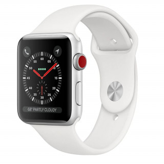 Apple Watch Series 3 48mm (GPS+Cellular) Silver Aluminium Case with White Sport Band Mobil