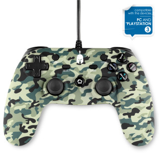 Spartan Gear - Oplon Green Camo - Vezetékes Kontroller PS3