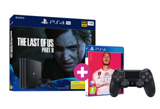 PlayStation 4 Pro 1TB + The Last of Us Part II + FIFA 20 + PS4 Dualshock4 kontroller 