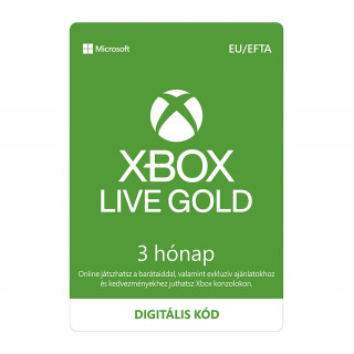 Xbox Live Gold 3 hónapos előfizetés (letölthető) XBOX ONE