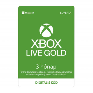 Xbox Live Gold 3 hónapos előfizetés (letölthető) 