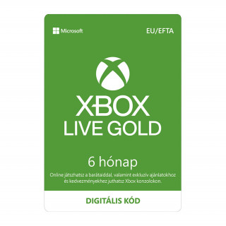 Xbox Live Gold 6 hónapos előfizetés (letölthető) Xbox One
