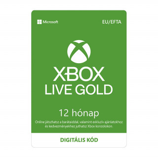 Xbox Live Gold 12 hónapos előfizetés (letölthető) 