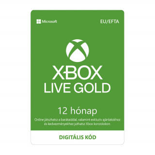 Xbox Live Gold 12 hónapos előfizetés (letölthető) XBOX ONE