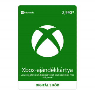 2990 forintos Microsoft XBOX ajándékkártya digitális kód 