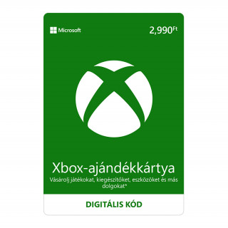 2990 forintos Microsoft XBOX ajándékkártya digitális kód XBOX ONE