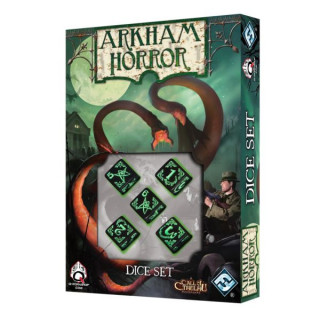 Arkham Horror Dice Set - Black/Green Játék