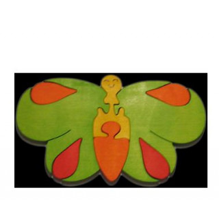 Pillangó puzzle - zöld 