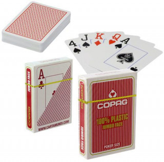 100% Plastic Poker PKJ, COPAG piros Játék