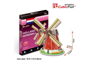 3D puzzle - Holland Windmill 20 db-os Játék