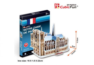 3D puzzle - Notre Dame de Paris 39 db-os Játék