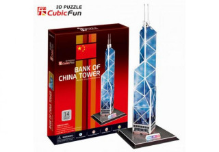3D puzzle - Bank of China Tower 14 db-os Játék