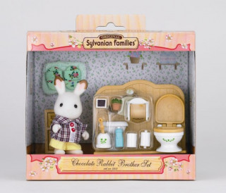 Sylvanian Families: Csoki Nyuszi bátyó fürdőszoba bútorral Játék