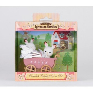 Sylvanian Families - Csoki Nyuszi ikrek babakocsival Játék