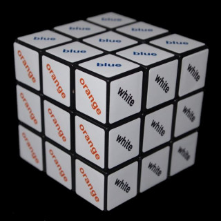 Rubik Színes 3x3 szöveg kocka Játék