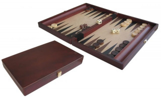 Backgammon, 35x23 cm-es sötétbarna fadobozban - 601119 Játék