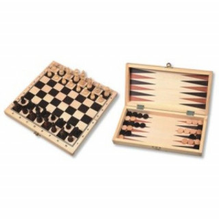 Sakk és Backgammon fából, 29 cm 670011 Játék