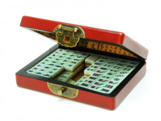 Mahjong vörös díszdobozban, 28x19cm 720408 Játék