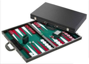 Backgammon-fekete koffer(38cm)-605512 Játék