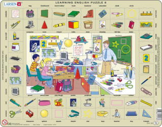 Larsen maxi puzzle 70 db-os Tanuljunk angolul! - Osztályterem EN6 