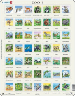 Larsen maxi puzzle 49 db-os Állatok 3 (magyar nyelvű) Zoo3 Ajándéktárgyak