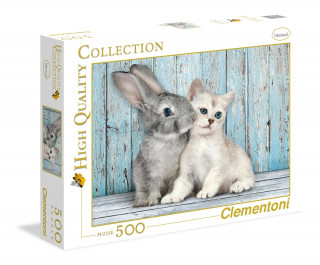 Clementoni 500 db-os puzzle Nyuszi és cica 35004 Játék