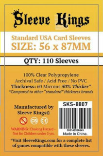 Sleeve Kings Standard US kártyavédő (sleeve) -56x87 mm (110 db/csomag) Játék