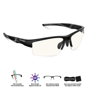 Spirit of Gamer Szemüveg - Retina Pro (Kékfény/UV szűrő, tükröződés mentes, modern dizájn, fekete) 