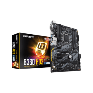 Gigabyte Alaplap - Intel B360 HD3 s1151 (B360, 4xDDR4 2666MHz, 1xGBE LAN, 6xSATA3, M.2, 6xUSB2.0, 6xUSB3.1) PC