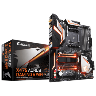 Gigabyte Alaplap - AMD X470 AORUS GAMING 5 WIFI AM4 (X470, 4xDDR4 3200MHz, 3xPCI-E, RAID, WIFI, 6xSATA3, M.2, 8xUSB2.0) PC