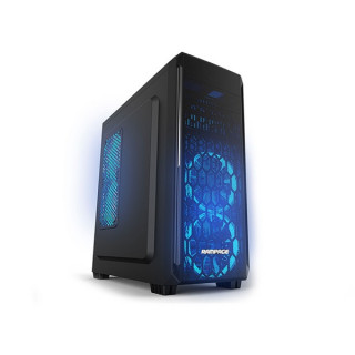 Rampage Számítógépház - 66S Mesh (fekete; ATX; alsó táp; 2xUSB3.0 + 2xUSB2.0, I/O; porszűrő) PC