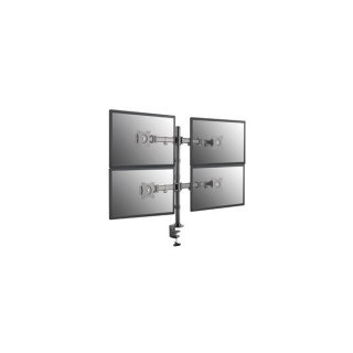 MOUNT-WALL Equip Monitor Asztali konzol - 650117 (13"-27", 4 monitor, dönthető, forgatható, állítható magasság Max.: 8kg TV