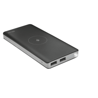 Trust Akkubank - Primo Wireless Charging Powerbank (Qi töltő; 8000mAh; 5W USB + 12W USB; Töltöttség jelző; Zseblámpa) Mobil