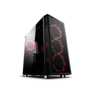 Rampage Számítógépház - RMC2019 JOYANCE RGB (fekete; ablakos; ATX; alsó táp; 4x120mm; 1xUSB3.0 + 2xUSB2.0, I/O;porszűrő) PC