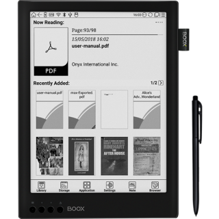 Onyx BOOX e-book 13,3" - Max2 (E-ink Mobius, 2200x1650; 1.6GHz Quad, 2GB/32GB, WiFi; BT4.1; 4100mAh; A6.0; Wacom) Tablet