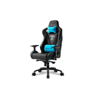 Sharkoon Gamer szék - Skiller SGS4 Black/Blue (állítható háttámla/magasság; 4D kartámasz; PVC; aluminium talp; 150kg-ig) 