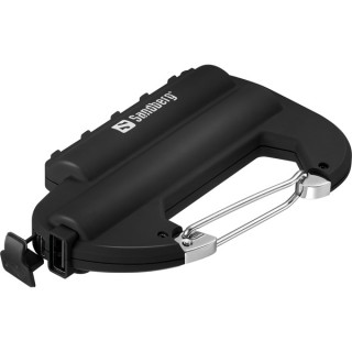 Sandberg Akkubank - Carabiner Powerbank 6000mAh (beépített karabiner; kültéri; IP67 por és vízálló; 2,1A USB) Mobil