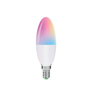 Woox Smart Home Okos Izzó - R5076 (E14, 4,5 Watt, 350 Lumen, 2700K, RGB, Wi-Fi, távoli elérés) 