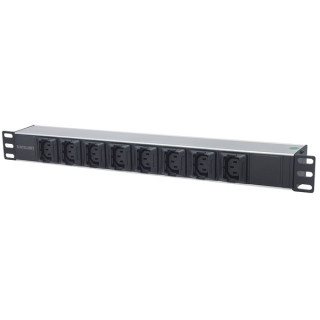 Manhattan elosztó - 19" 1U Rackmount elosztó, 8db C13 aljzat kiesés gátlóval (Anti-Shedding), 2m eltávo... PC