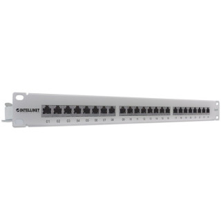 Manhattan Patch panel - CAT6 FTP árnyékolt patch panel, 24 portos, 1U,  Szürke PC