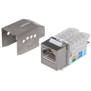 Manhattan Keystone - Cat6 Keystone Jack, FTP árnyékolt, RJ45, Fém PC