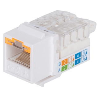 Manhattan Keystone - Cat6 Keystone Jack, UTP árnyékolatlan, RJ45, Műanyag, Fehér PC