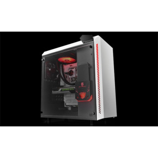 DeepCool Számítógépház - BARONKASE LIQUID WH (fehér,ablakos,2x12cm ventilátor, ATX, mATX,2xUSB3.0, beépített vízhűtés) PC