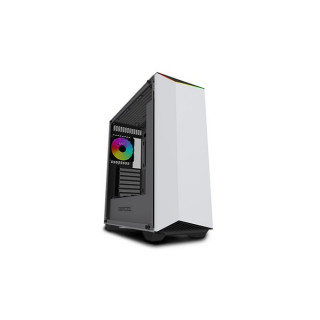 DeepCool Számítógépház - EARLKASE RGB WH (fehér,ablakos, fekete belső, 2x12cm ventilátor, ATX, mATX, 1xUSB3.0, 1xUSB2.0) PC