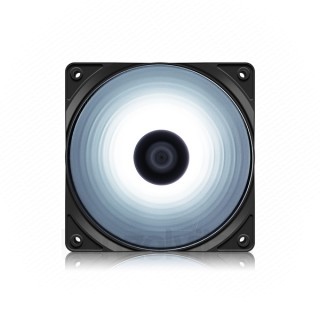 DeepCool Cooler 12cm - RF120W (21,9dB; max. 83,08 m3/h; 3pin csatlakozó; ház hűtésre, fehér LED) 